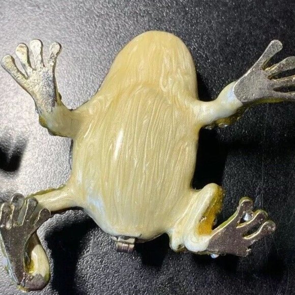 3 Nrmt RUCINNI Frogs Jeweled Eyes Trinket Box Lot W/ SWAROVSKI Crystals Opening! - Picture 4 of 4